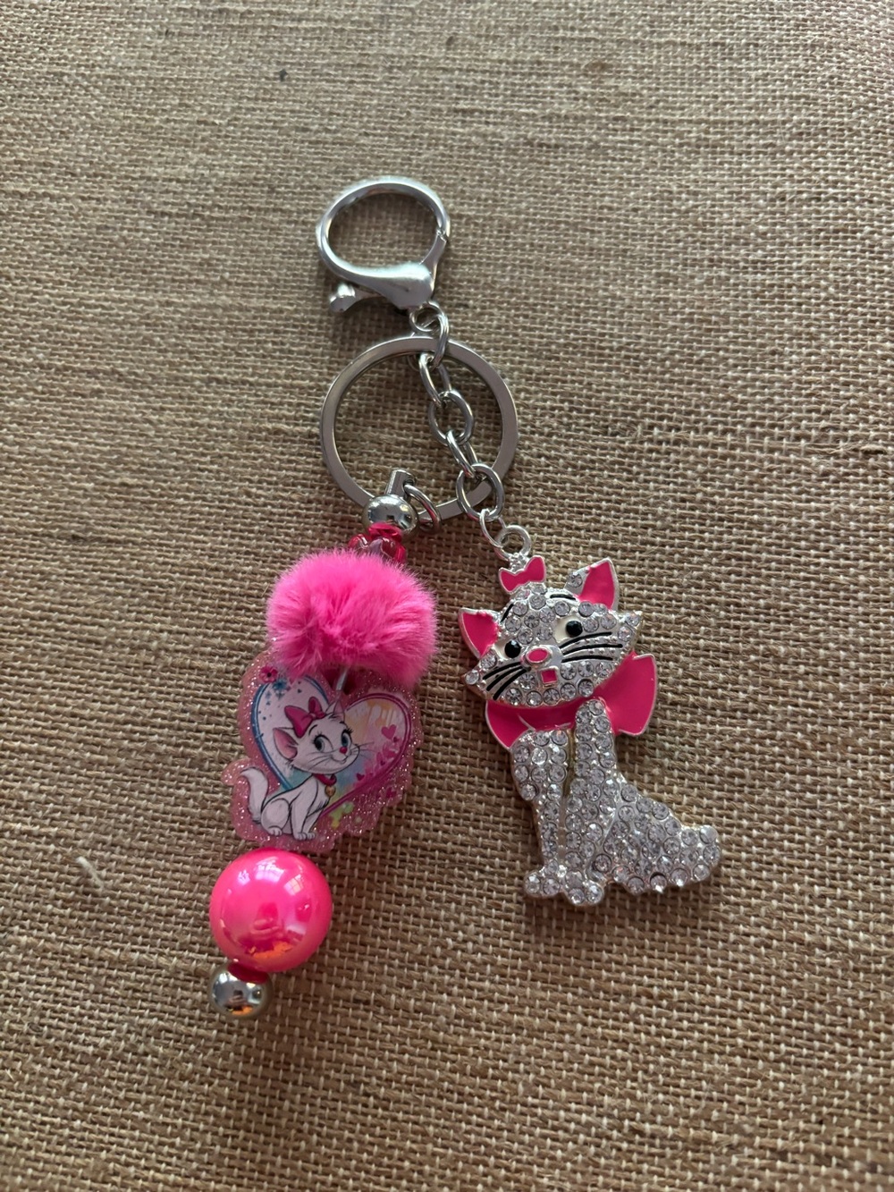 The Aristocats Marie Handmade Key Chain/Bag Charm Clip